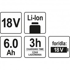 Acumulator Litiu-ion 18 V 6.0Ah Yato YT-82845..